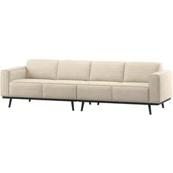 Sofa Statement 4-Sitzer, Melange-Stoff, modern, Beige, elegantes Design, hoher Sitzkomfort