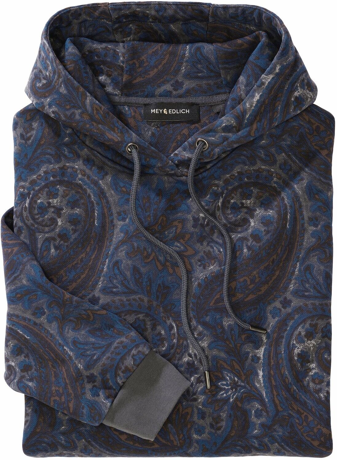 Mey & Edlich Paisley-Park-Hoodie Blau M
