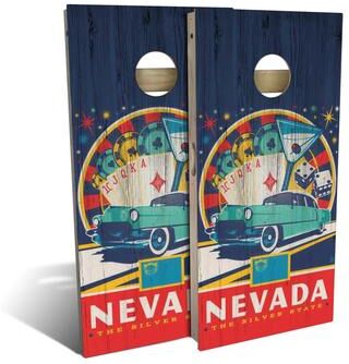 Skip's Garage Nevada State Pride Outdoor Cornhole Board Set