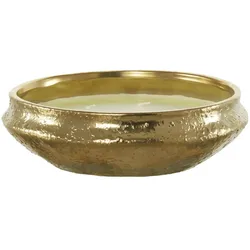 HOME STORY Kerze im Glas   ¦ gold ¦ Paraffin,Glas ¦ Maße (cm): H: 6,4  Ø: 21.5