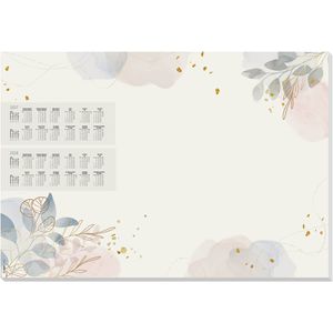 Sigel Schreibunterlage H7304 Pastel Garden, mehrfarbig, Papier, 30 Blatt, mit Kalender, 59,5 x 41cm