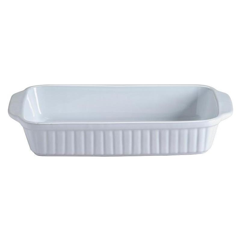 Mason Cash Collection Fine Stoneware Rectangular Roasting Baking and Serving Dish, Ceramic, White, 2 (23544044)