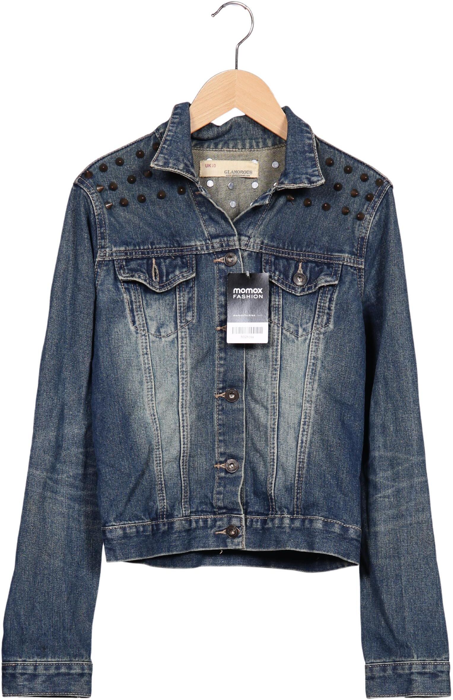 Glamorous Damen Jacke, Blau, Gr. M (UK 10), Baumwolle - Second Hand