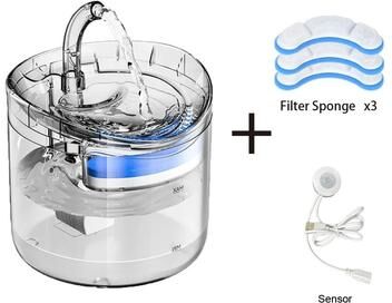 Uplift Essentials Clear View Motion Sensor Faucet Pet Fountain fountain With 3 Filters & Sens