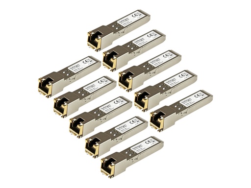 StarTech.com Startech Gigabit RJ45 Kupfer SFP Transceiver Modul - HP J8177C kompatibel 1000Base-T - Mini GBIC - 10er pack - SFP (Mini-GBIC)- (J8177C10PKST)
