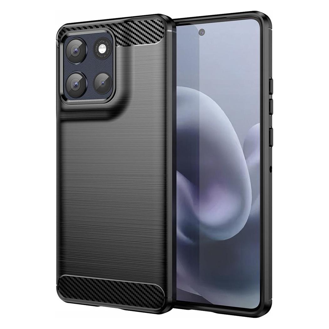 Techsuit - Carbon Silicone - Motorola Moto G86 - Black (Motorola Moto G86) (59748996)