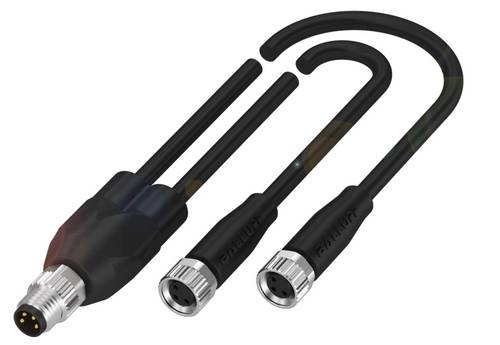 BALLUFF BCC0AFM Y-Verteiler Stecker, gerade, Buchse, gerade 1.00m Polzahl Sensoren: 4, 3 1St.