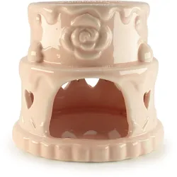 Ceramic Cake Oil Burner - Hearts - Pink