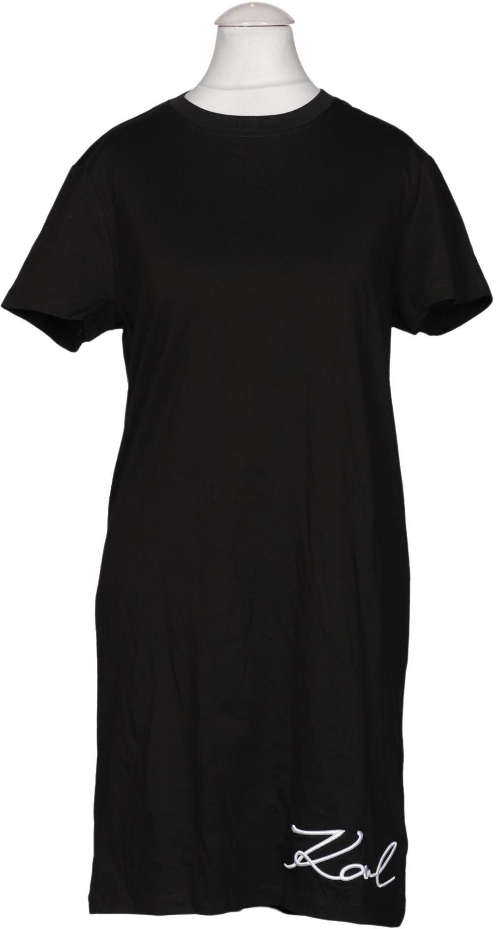 Karl by Karl Lagerfeld Damen Kleid, Schwarz, Gr. S, Baumwolle - Second Hand