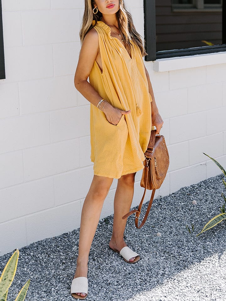 Milan Kiss Kleid in Gelb - S