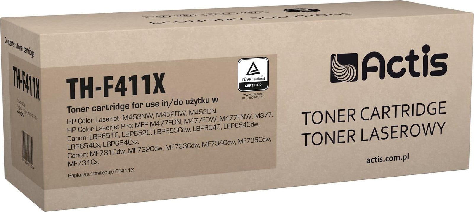 Actis TH-F411X tonercartridge cyaan (vervangt HP 410X CF411X, 5000 pagina's)