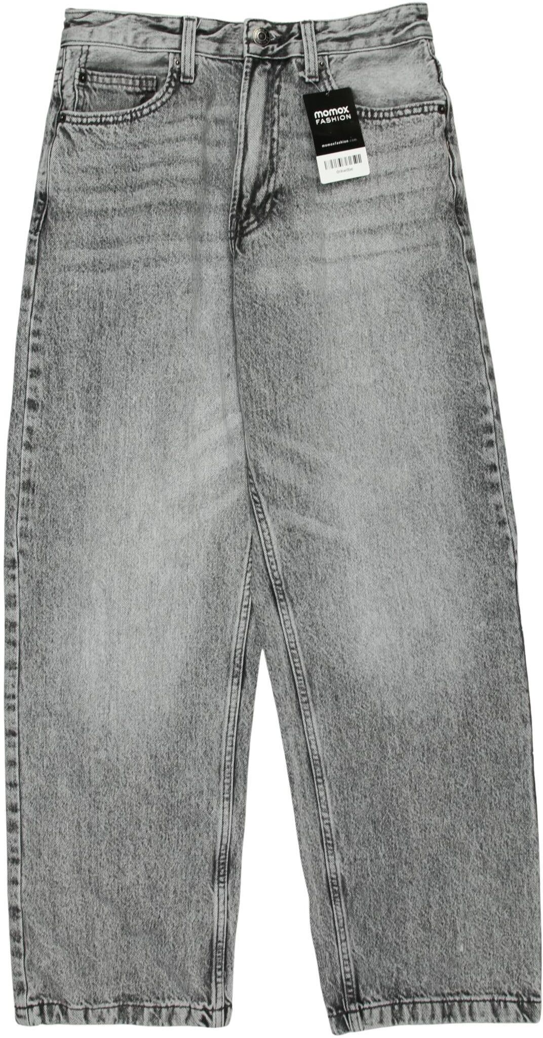 bershka Herren Jeans, Grau, Gr. W27, Baumwolle - Second Hand