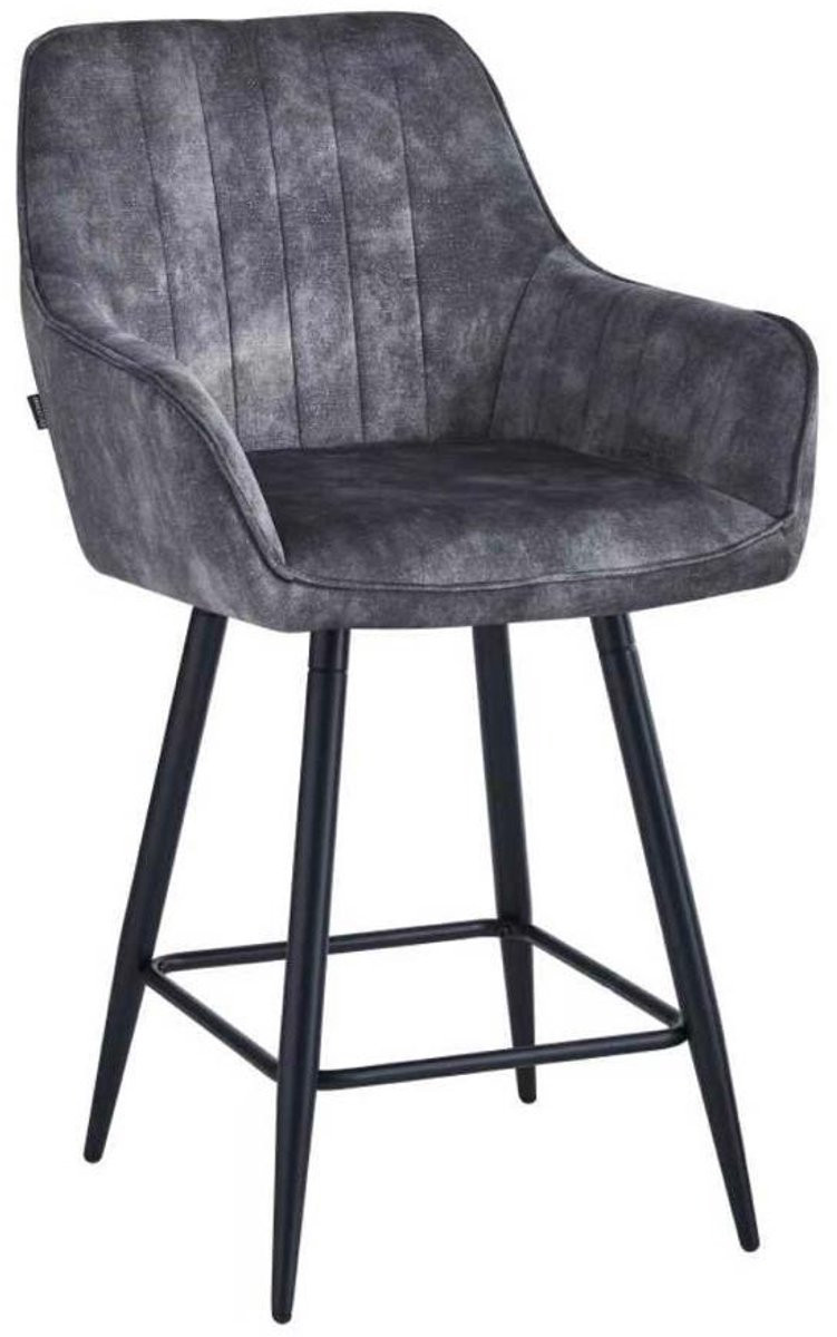 Colenis Lavin Barstoel Set van 2 - Antraciet - Adorè Velvet Design Barstoel
