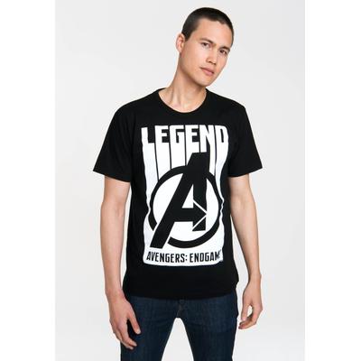 T-Shirt LOGOSHIRT "Marvel - Avengers Endgame Legend", Herren, Gr. XS, schwarz, 100% Baumwolle, bedruckt, normal, Rundhals, Shirts T-Shirt, mit Avengers Endgame-Print
