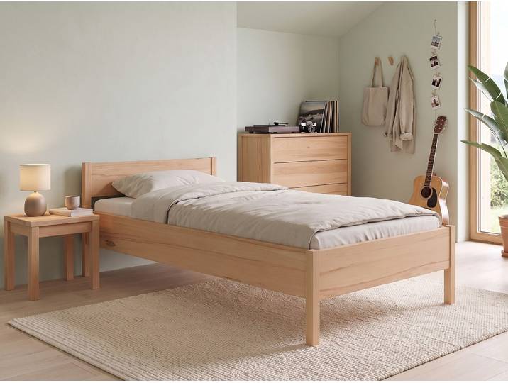 Kinder- und Jugendbett „Fiona“ Kernbuche 140 x 200 cm Massivholz Buche