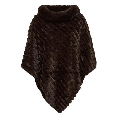 Strickponcho SORBET "SORBET Poncho SBDANIO", Damen, braun (chocolate martini), Pullover
