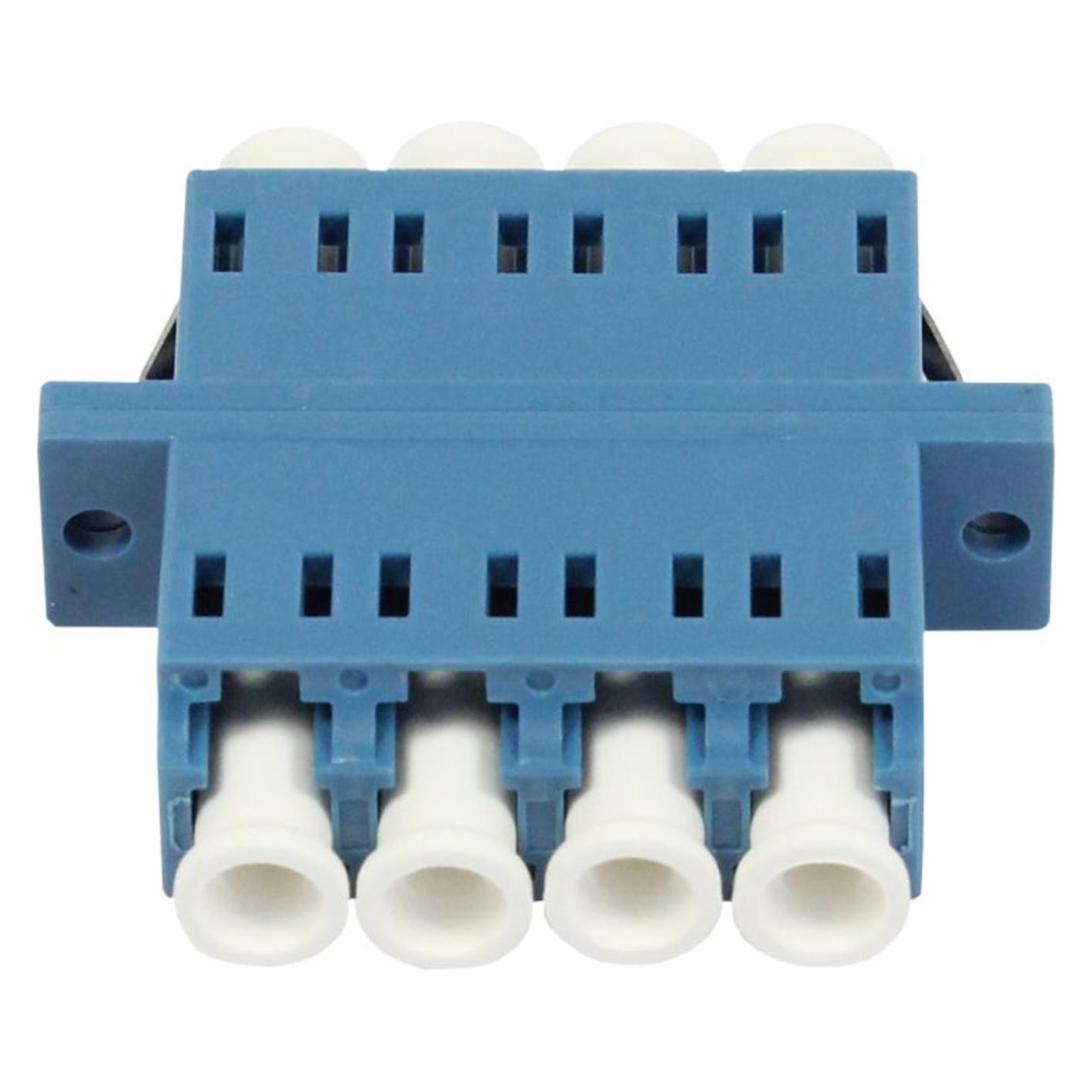 Synergy 21 LWL-Kupplung,LC-Buchse/LC-Buchse, 9/125u Singlemode OS2, blau, Quad, PVC, mit Flansch (Netzwerk Kupplung) (S215689)