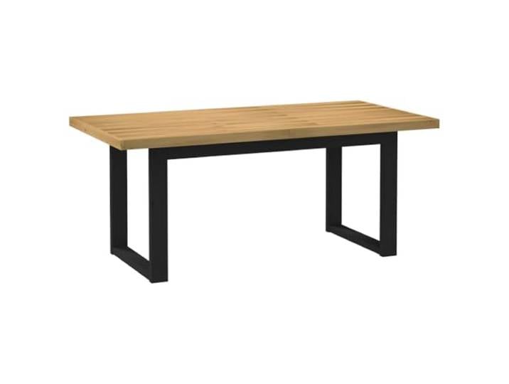 HEFZGDB NOAIN Esstisch aus Massivholz Kiefer mit U-Form-Beine 180x90x75 cm, rustikaler Tisch für Esszimmer und Küche, Stabiler rustikaler Tisch mit geräumiger Tischplatte,