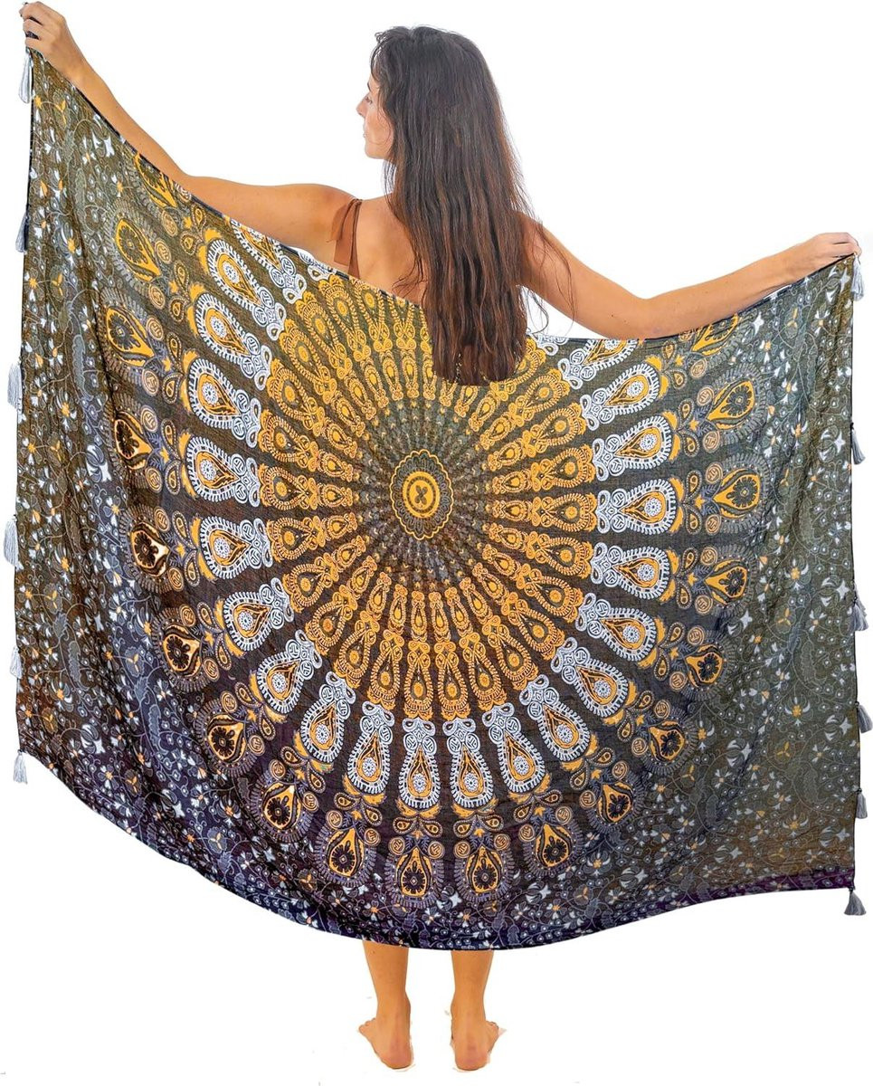 Sarong voor dames - Boho Chic Mandala Pareo - Strand bikini bedekken - Badpak sjaal