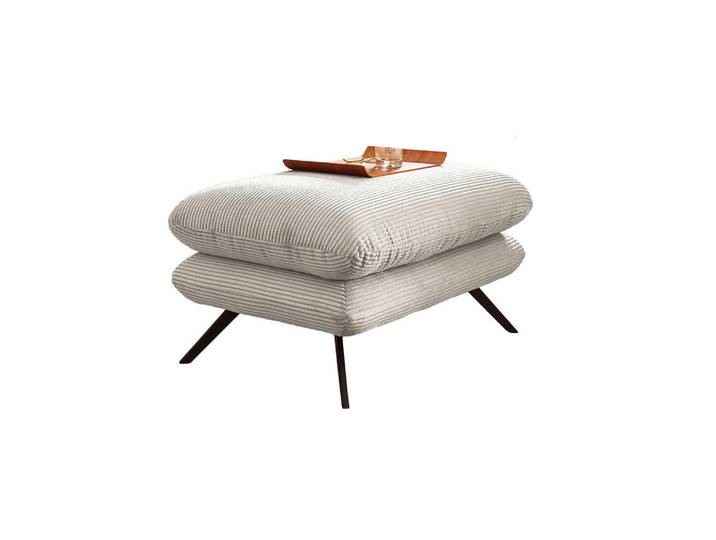 Kawola Hockerbank Charme Cremeweiß Cord, Textil, Rechteckig, 90x45x60 cm, Wohnzimmer, Sessel, Hocker, Sitzhocker