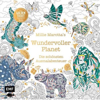 Millie Marotta's Wundervoller Planet – Die schönsten Ausmal-Abenteuer, Taschenbuch von Millie Marotta, Edition Michael Fischer / EMF Verlag,