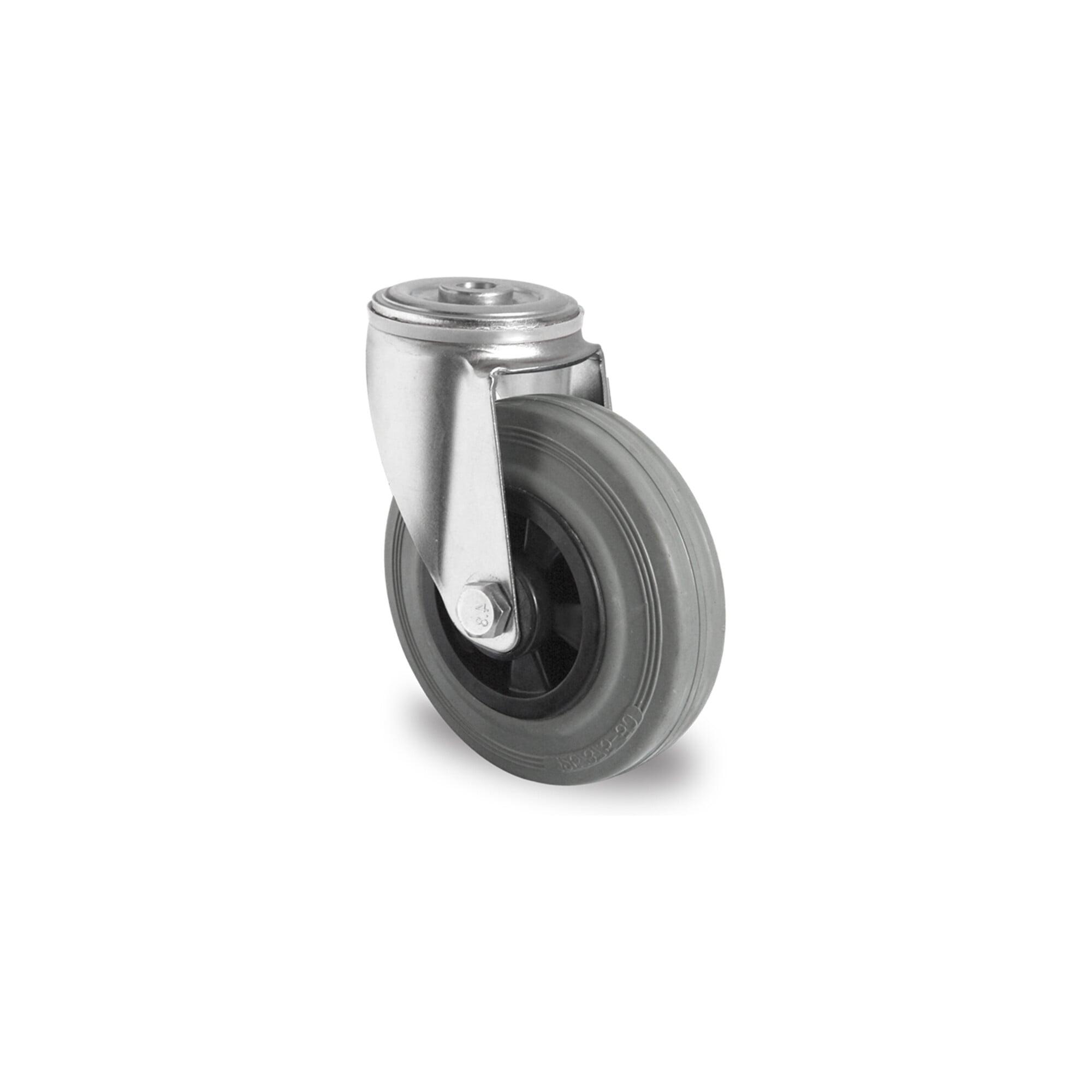 CASCOO Rückenlochlenkrolle ø 80 mm Serie P4R2 Rollenlager (HBH36W0080P4R2R0N)