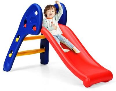 Costway 2 Step Children Folding Plastic Slide