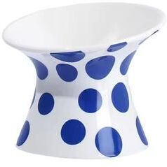 Uplift Essentials Elevated Ceramic Anti Tip Pet Bowls blue