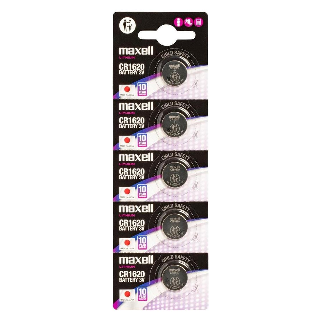 Maxell CR1620 (5 Stk., CR1620, 80 mAh) (18586500)