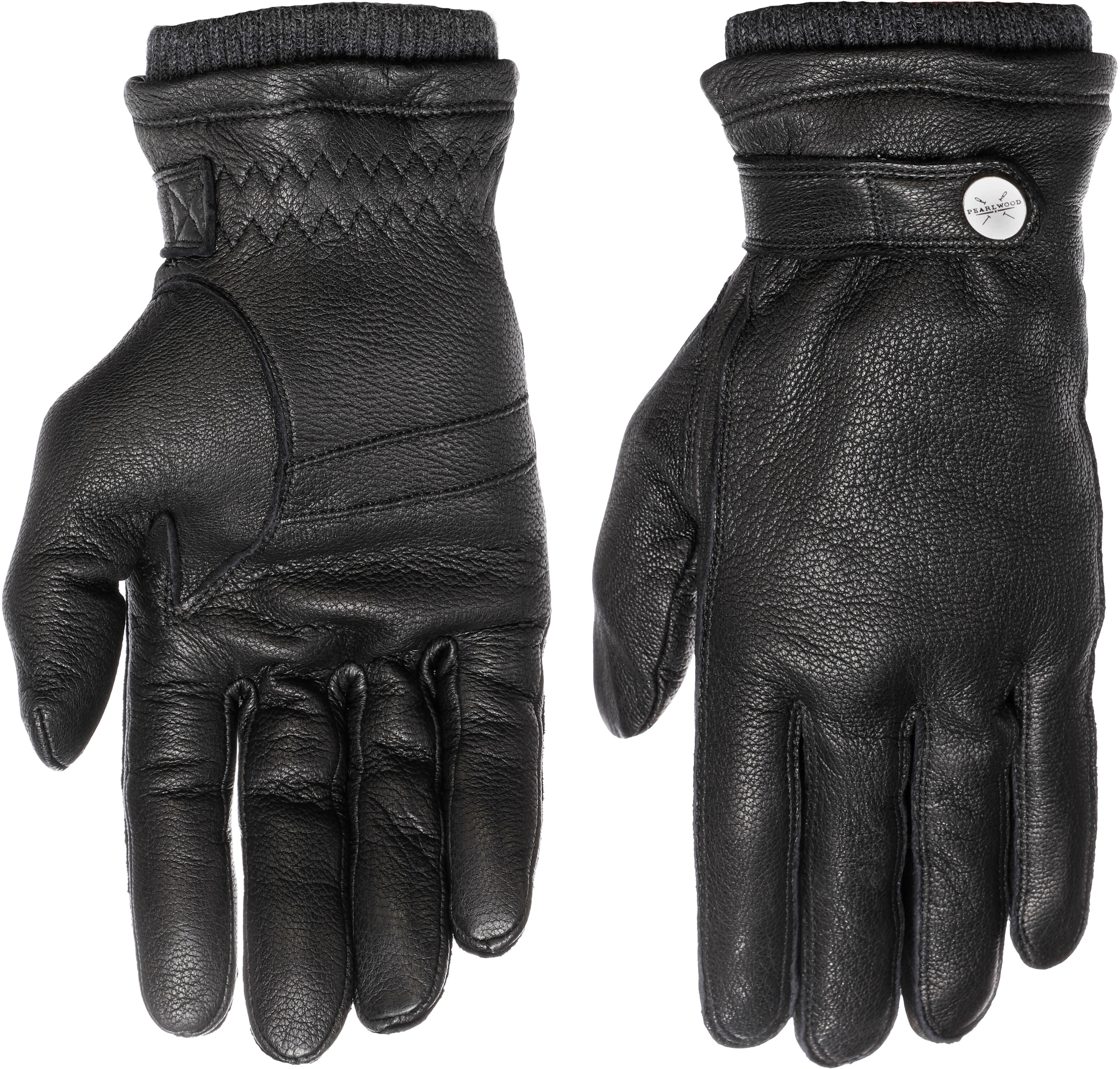 Lederhandschuhe PEARLWOOD "Freddie", Herren, Gr. 9, schwarz, Ziegenleder, unifarben, Handschuhe Lederhandschuhe, Atmungsaktiv, Wärmeregulierend, Wind - und Wasserabweisend schwarz 9