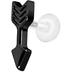 PTFE Labret mit Innengewinde + Titan-Aufsatz PFEIL