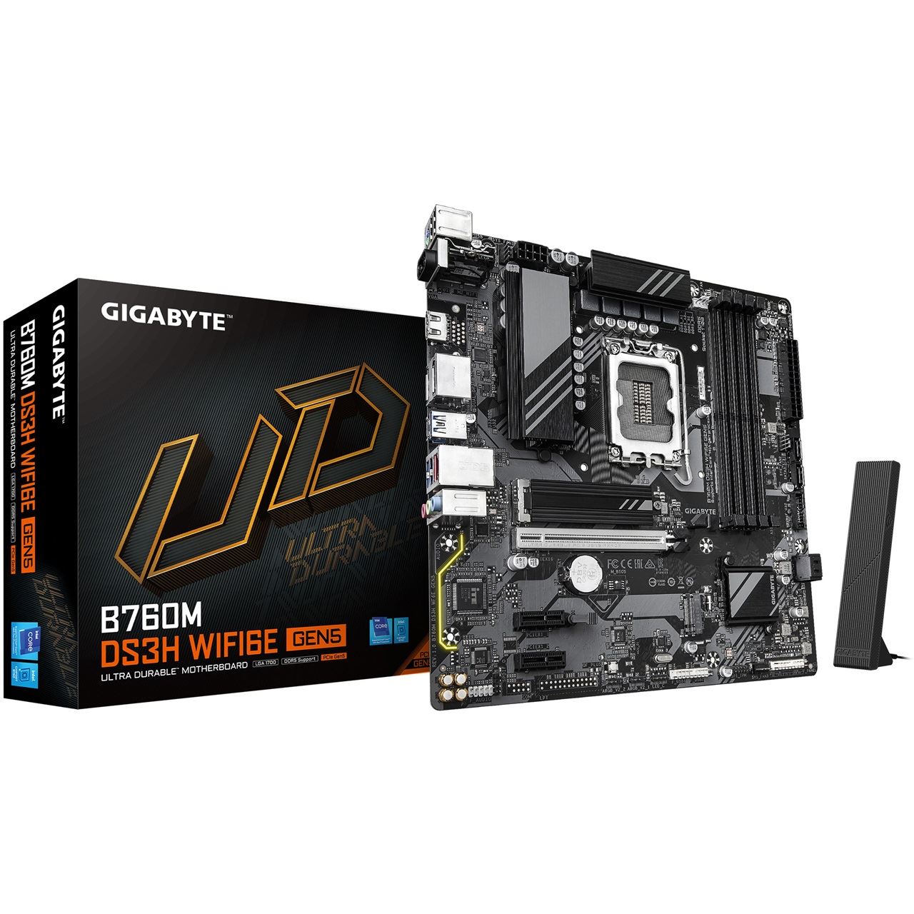 Gigabyte B760M DS3H WIFI6E GEN5 Intel B760 So. 1700 DDR5 µATX Retail
