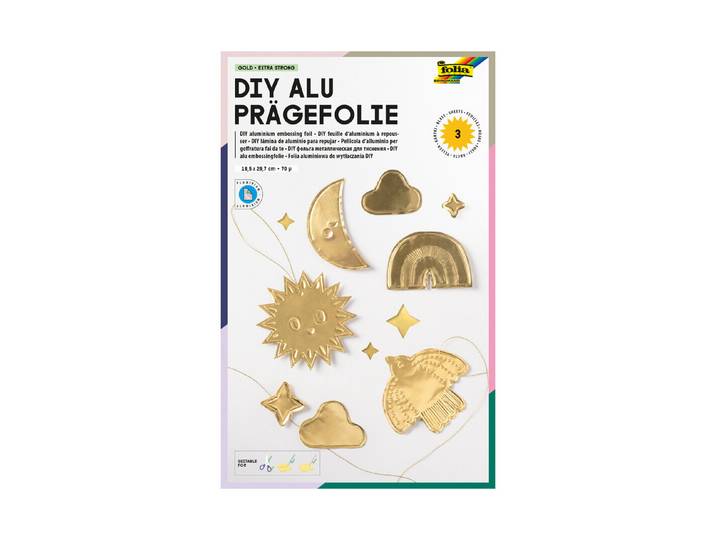 Prägefolie, gold, 3x 18.5x29.7 cm