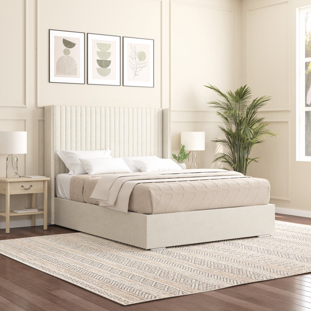Mercury Shelton Upholstered Bed Frame Cream Double (4'6)