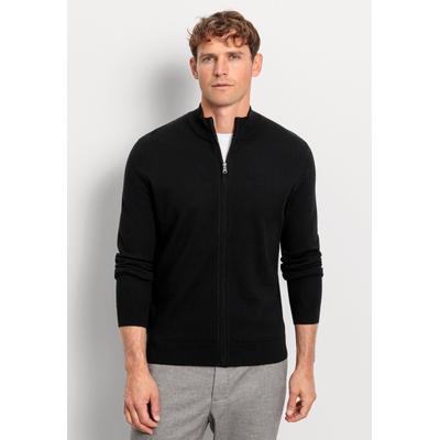 Strickjacke OLYMP "OLYMP Casual Strick, Strickjacke", Herren, Gr. XXL, schwarz, 100% Schurwolle, Strickjacken Strickjacke