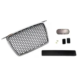 Frontgrill Sport schwarz mit Emblem und Kennzeichenhalter passend für Audi A3, 8P