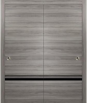 SARTODOORS Planum 0012 Ginger Ash Wood Sliding Closet Bypass Doors