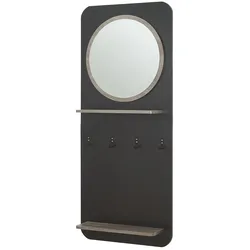 Helloshop26 - Designer-Wandgarderobe für Eingangsbereichsmöbel 140 x 60 x 16 cm schwarz