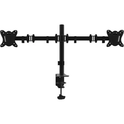 equip Dual Monitor Tischhalterung (Tisch, 27", 16 kg), Monitor Halterung, Schwarz