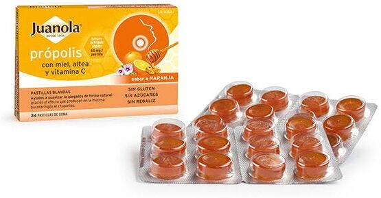 JUANOLA Pastillas Própolis Sabor Naranja 48 Gr