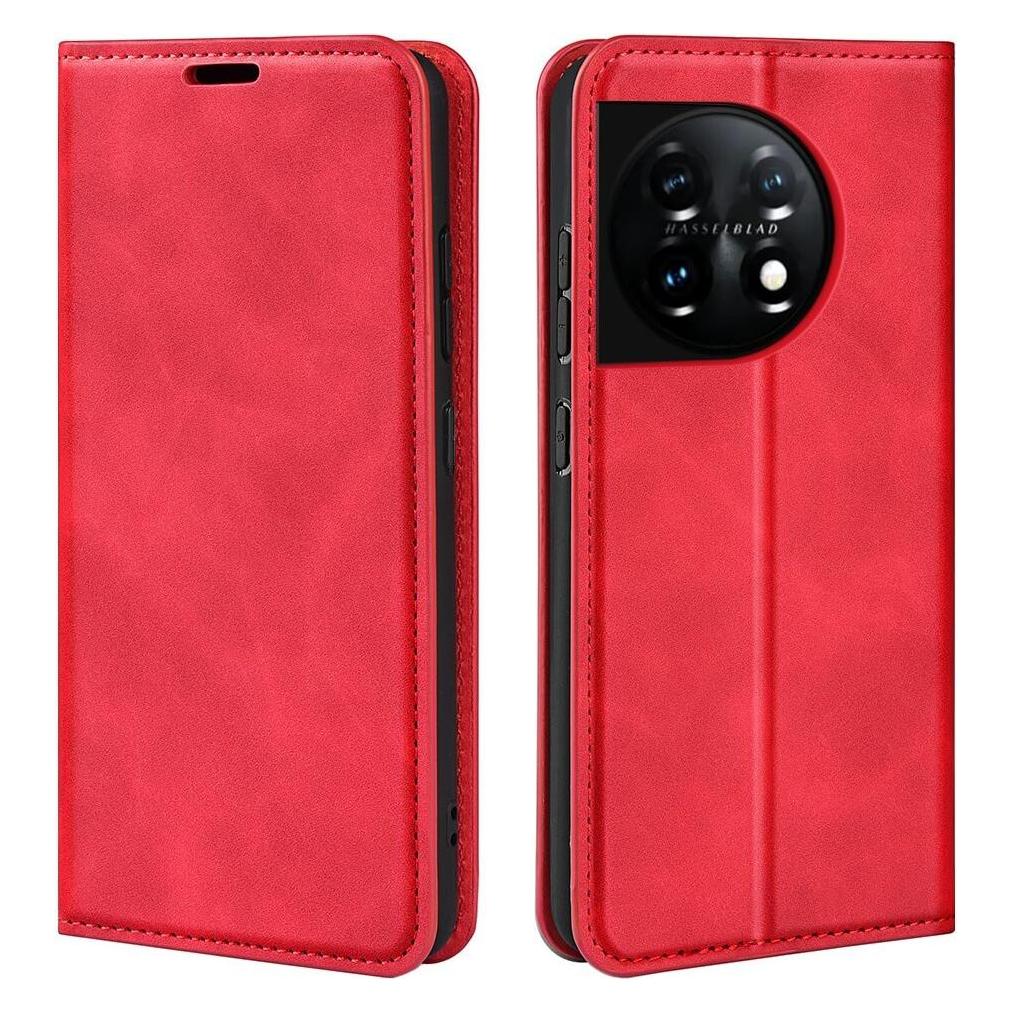 Cover-Discount One Plus 11 - Stand Flip Case Hülle rot (OnePlus 11) (660127541C)