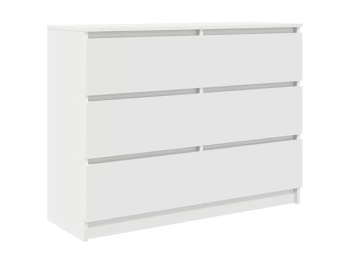 Fisinber Sideboard Weiß 100x35x76 cm Kommode aus Holzwerkstoff Vielseitiger Beistellschrank für Schlafzimmer, Flur und Wohnzimmer mit viel Stauraum und robuster Oberplatte.