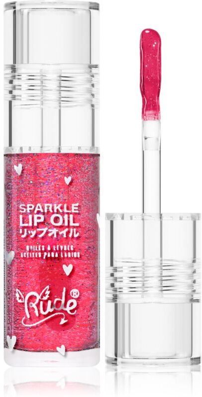 Rude Cosmetics Manga Collection Sparkle Lip Oil Tinted Lip Oil with moisturising effect shade Watermelon 4 g