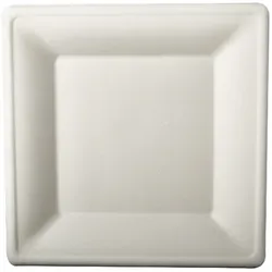 PAPSTAR 50 Teller, Zuckerrohr "pure" eckig 26 cm x 26 cm weiss