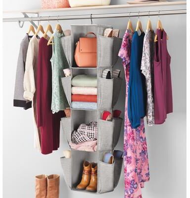 Whitmor Rotating 5-Shelf Closet Organizer with 30 Pockets