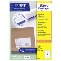 Avery-Zweckform 3660 Universal-Etiketten 97 x 67.7 mm Papier Weiß 800 St. Permanent haftend Tintenstrahldrucker, Laserdrucker, Farblaserdrucker, Kopierer,