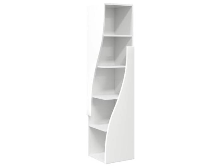 QINXIXINAIXI Eckschrank 32x32x140cm Holzwerkstoff Wandmontage nötig, matte Oberfläche, offene Regale, Wohnzimmer, kompakte Ecke