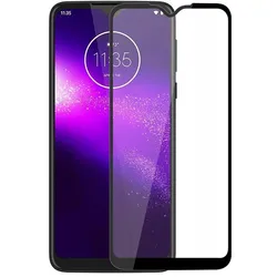 Screenguard Motorola One Macro Full Screen Panzerglas Schutzfolie 2.5D 9H (Motorola One Macro), Smartphone Schutzfolie, Schwarz