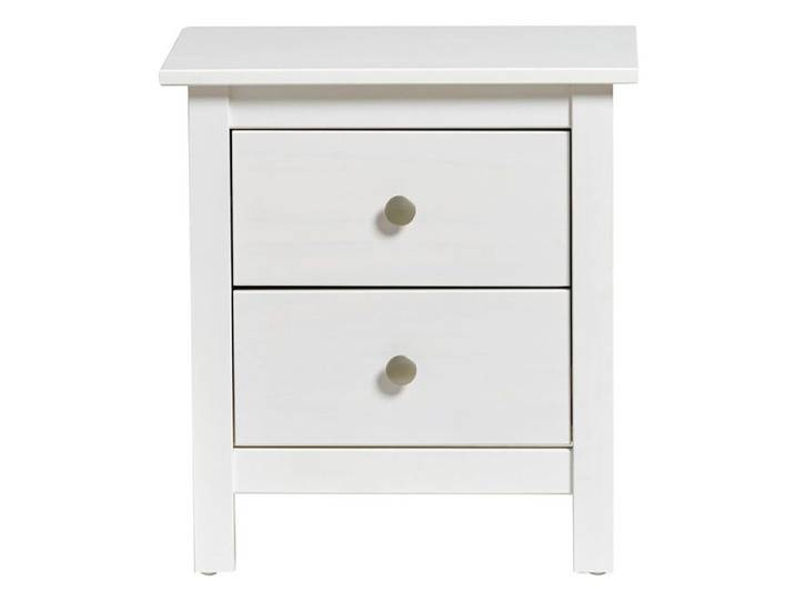 FRED - Chevet 2 Tiroirs Bois Massif Coloris Blanc