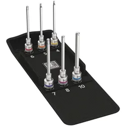 Wera 8740 C HF 2 Zyklop Bitnuss-Satz Innensechskant, mit Haltefunktion, 6-teilig - 05004210001